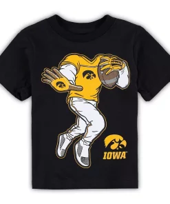 Toddler Black Iowa Hawkeyes Stiff Arm T-Shirt
