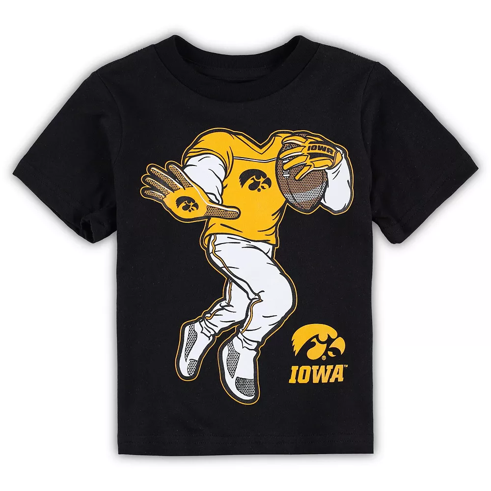 Toddler Black Iowa Hawkeyes Stiff Arm T-Shirt 1 Toddler Black Iowa Hawkeyes Stiff Arm T-Shirt