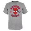Youth Heather Gray Washington Capitals Mighty Spidey Marvel T-Shirt