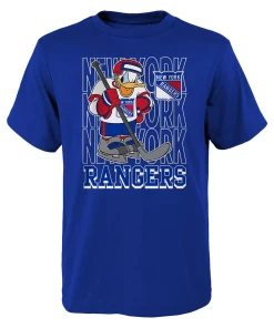 Youth Blue New York Rangers Disney Donald Duck Three-Peat T-Shirt
