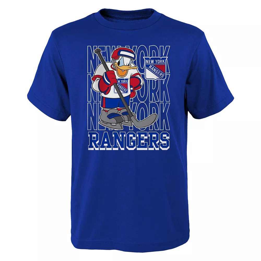Youth Blue New York Rangers Disney Donald Duck Three-Peat T-Shirt 1 Youth Blue New York Rangers Disney Donald Duck Three-Peat T-Shirt
