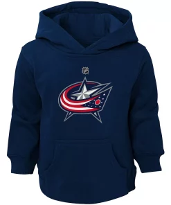 Toddler Navy Columbus Blue Jackets Primary Logo Pullover Hoodie
