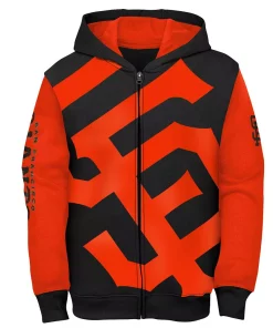 Youth Black San Francisco Giants Poster Board Full-Zip Hoodie -MLB Shop 6012646 ALT2