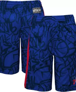 Youth Royal Philadelphia 76ers Scribble Dribble Baller Shorts