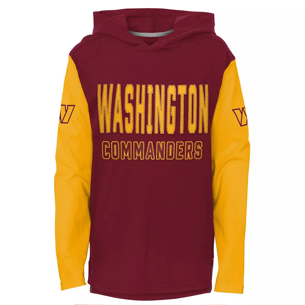 Youth Burgundy Washington Commanders Heritage Long Sleeve Hoodie T-Shirt 1 Youth Burgundy Washington Commanders Heritage Long Sleeve Hoodie T-Shirt