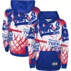 Youth Royal Philadelphia 76ers Spray Ball Pullover Hoodie