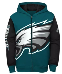Youth Midnight Green/Black Philadelphia Eagles Poster Board Full-Zip Hoodie 5 Youth Midnight Green/Black Philadelphia Eagles Poster Board Full-Zip Hoodie -MLB Shop 6025049 ALT2