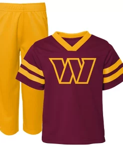 Toddler Burgundy/Gold Washington Commanders Red Zone V-Neck Jersey Top & Pants Set