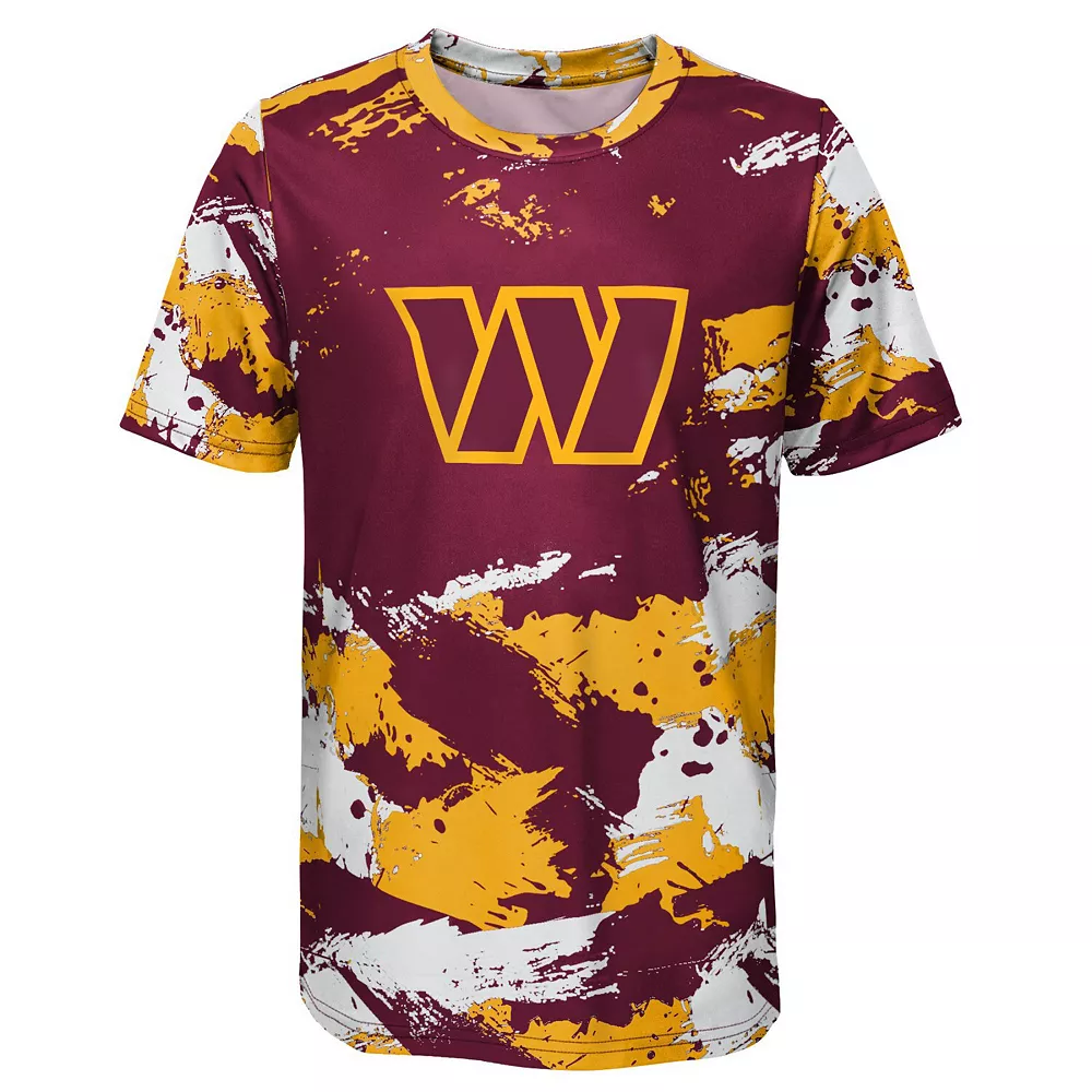 Youth Burgundy/Gold Washington Commanders Cross Pattern T-Shirt 3 Youth Burgundy/Gold Washington Commanders Cross Pattern T-Shirt - Image 3