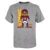 Youth Chase Young Heathered Gray Washington Commanders Pixel Player 2.0 T-Shirt