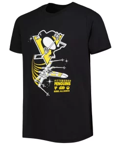 Youth Black Pittsburgh Penguins Rebel Alliance T-Shirt -MLB Shop 6025673 ALT2