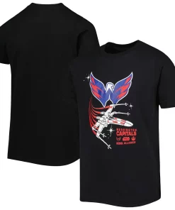 Youth Black Washington Capitals Rebel Alliance T-Shirt