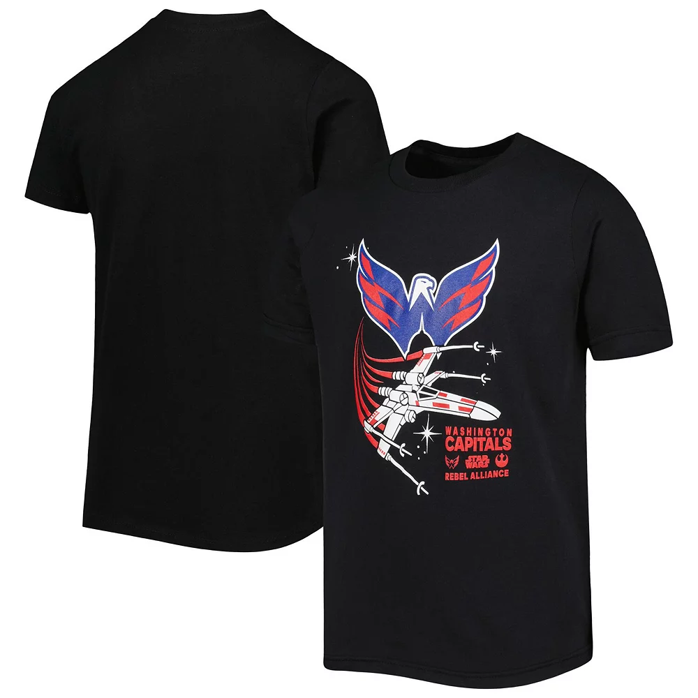 Youth Black Washington Capitals Rebel Alliance T-Shirt 1 Youth Black Washington Capitals Rebel Alliance T-Shirt