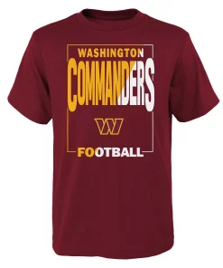 Youth Burgundy Washington Commanders Coin Toss T-Shirt
