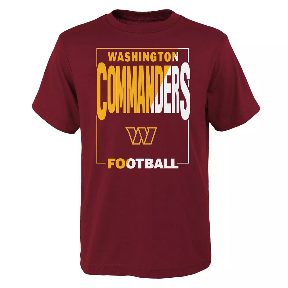 Youth Burgundy Washington Commanders Coin Toss T-Shirt 1 Youth Burgundy Washington Commanders Coin Toss T-Shirt