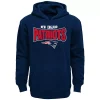 Youth Navy New England Patriots Draft Pick Pullover Hoodie