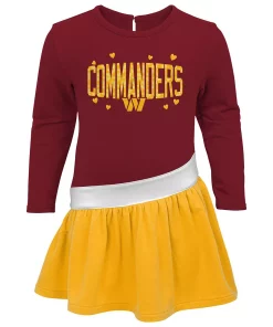 Girls Toddler Burgundy/Gold Washington Commanders Heart To Heart Jersey Tunic Dress 5 Girls Toddler Burgundy/Gold Washington Commanders Heart To Heart Jersey Tunic Dress -MLB Shop 6025822 ALT2