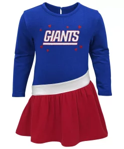 Girls Toddler Royal/Red New York Giants Heart To Heart Jersey Tunic Dress 5 Girls Toddler Royal/Red New York Giants Heart To Heart Jersey Tunic Dress -MLB Shop 6025934 ALT2