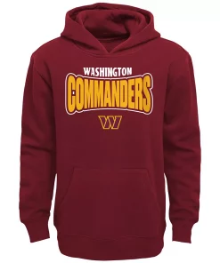 Youth Burgundy Washington Commanders Draft Pick Pullover Hoodie