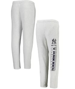 Youth Ash New York Yankees Game Time Fleece Pants