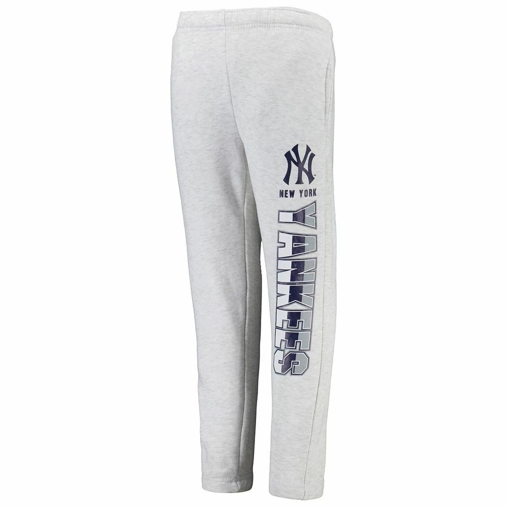 Youth Ash New York Yankees Game Time Fleece Pants 3 Youth Ash New York Yankees Game Time Fleece Pants - Image 3