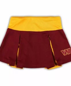 Girls Toddler Burgundy Washington Commanders Two-Piece Spirit Cheerleader Set with Bloomers -MLB Shop 6026954 ALT3