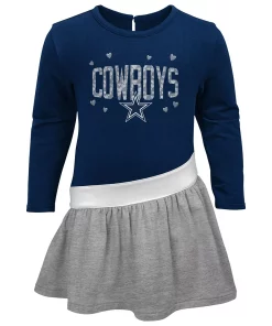 Girls Toddler Navy/Heather Gray Dallas Cowboys Heart To Heart Jersey Tunic Dress 5 Girls Toddler Navy/Heather Gray Dallas Cowboys Heart To Heart Jersey Tunic Dress -MLB Shop 6027481 ALT2