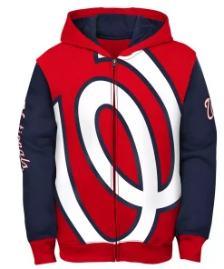Youth Red Washington Nationals Poster Board Full-Zip Hoodie 5 Youth Red Washington Nationals Poster Board Full-Zip Hoodie -MLB Shop 6027501 ALT2