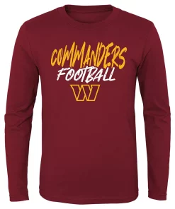 Youth Burgundy Washington Commanders Wildcat Long Sleeve T-Shirt
