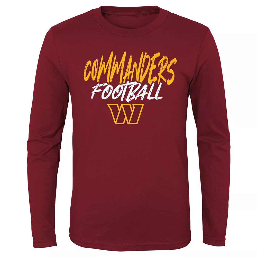 Youth Burgundy Washington Commanders Wildcat Long Sleeve T-Shirt 1 Youth Burgundy Washington Commanders Wildcat Long Sleeve T-Shirt