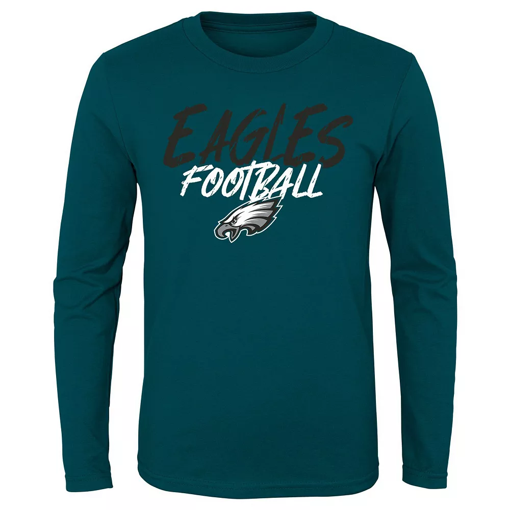 Youth Midnight Green Philadelphia Eagles Wildcat Long Sleeve T-Shirt 1 Youth Midnight Green Philadelphia Eagles Wildcat Long Sleeve T-Shirt