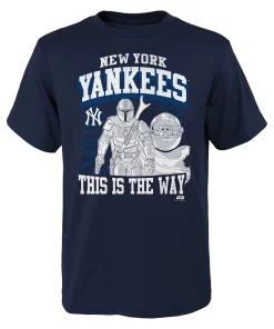 Youth Navy New York Yankees Star Wars This is the Way T-Shirt