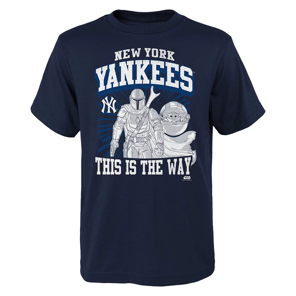 Youth Navy New York Yankees Star Wars This is the Way T-Shirt 1 Youth Navy New York Yankees Star Wars This is the Way T-Shirt