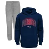 Toddler Navy/Heathered Gray New England Patriots Double-Up Pullover Hoodie & Pants Set
