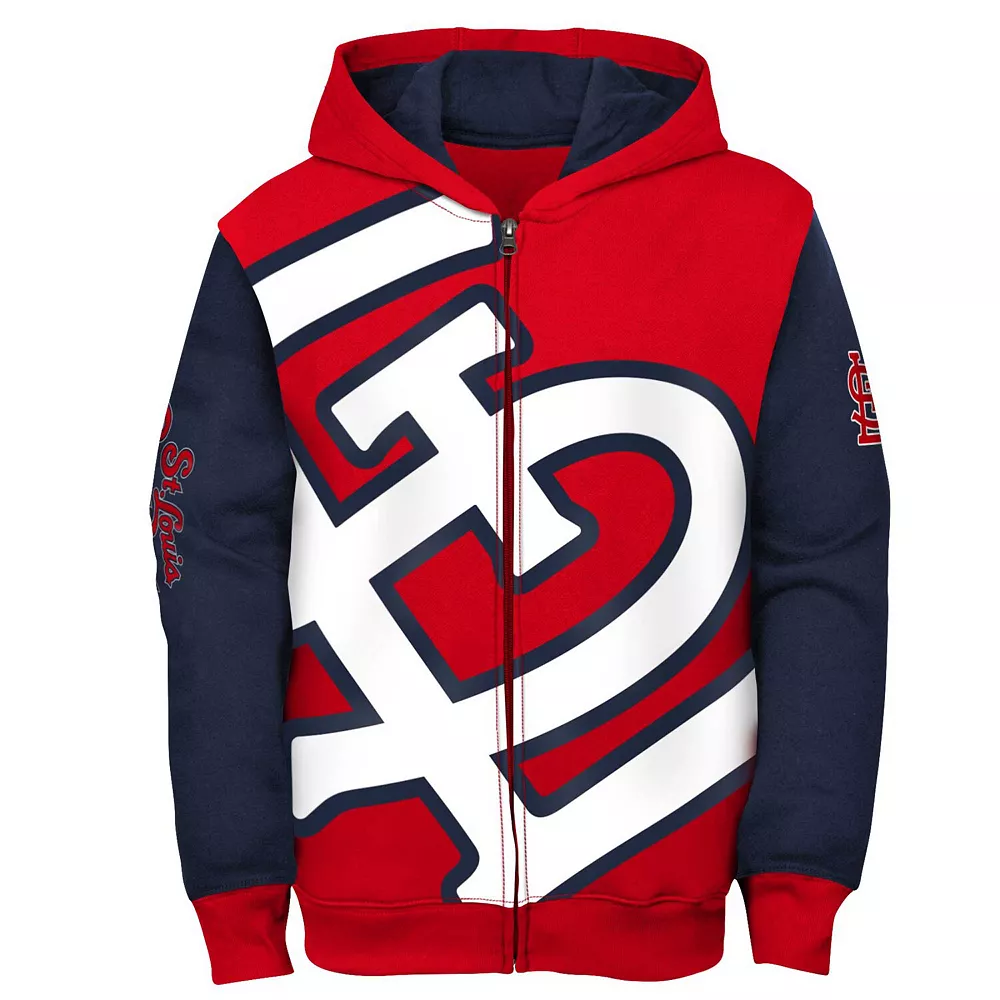 Youth Red St. Louis Cardinals Poster Board Full-Zip Hoodie 3 Youth Red St. Louis Cardinals Poster Board Full-Zip Hoodie - Image 3