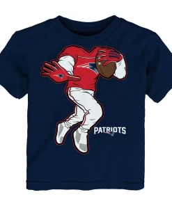 Toddler Navy New England Patriots Stiff Arm T-Shirt