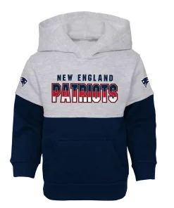 Toddler Heather Gray/Navy New England Patriots Playmaker Hoodie and Pants Set -MLB Shop 6028159 ALT2