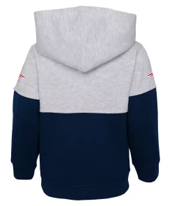 Toddler Heather Gray/Navy New England Patriots Playmaker Hoodie and Pants Set -MLB Shop 6028159 ALT3