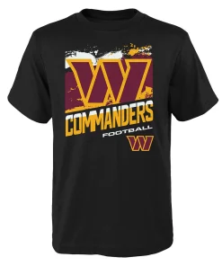 Youth Washington Commanders Black Rowdy T-Shirt