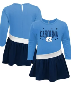 Toddler Carolina Blue North Carolina Tar Heels Heart to Heart French Terry Dress -MLB Shop 6028748 ALT