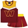 Girls Youth Burgundy Washington Commanders Spirit Cheerleader Two-Piece Set