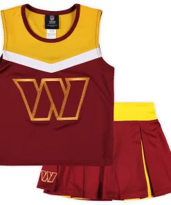 Girls Youth Burgundy Washington Commanders Spirit Cheerleader Two-Piece Set -MLB Shop 6028989 ALT