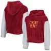 Girls Youth Burgundy/Gray Washington Commanders Game Time Teddy Fleece Pullover Hoodie