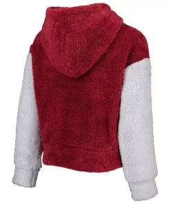 Girls Youth Burgundy/Gray Washington Commanders Game Time Teddy Fleece Pullover Hoodie -MLB Shop 6029022 ALT3