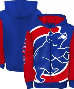 Youth Royal Chicago Cubs Poster Board Full-Zip Hoodie 4 Youth Royal Chicago Cubs Poster Board Full-Zip Hoodie -MLB Shop 6029219 ALT
