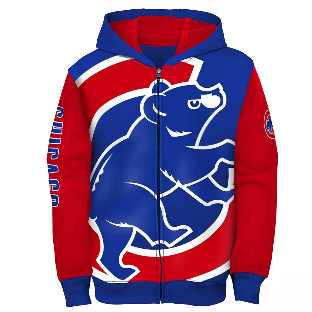 Youth Royal Chicago Cubs Poster Board Full-Zip Hoodie 3 Youth Royal Chicago Cubs Poster Board Full-Zip Hoodie - Image 3