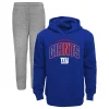 Toddler Royal/Heathered Gray New York Giants Double-Up Pullover Hoodie & Pants Set