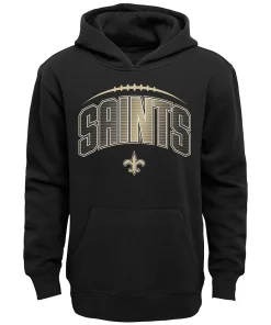Toddler Black/Heather Gray New Orleans Saints Double-Up Pullover Hoodie & Pants Set -MLB Shop 6029407 ALT2
