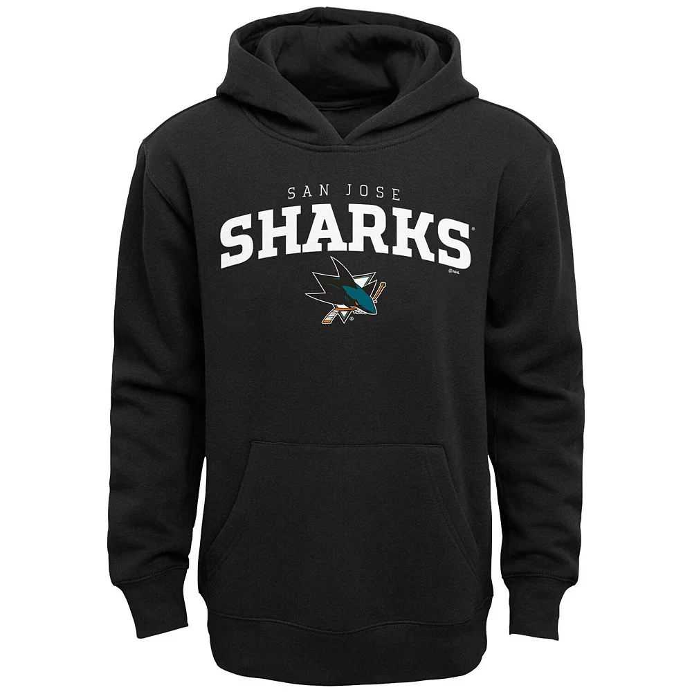 Youth Black San Jose Sharks Team Lock Up Pullover Hoodie 1 Youth Black San Jose Sharks Team Lock Up Pullover Hoodie