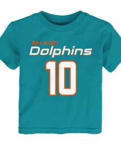 Toddler Miami Dolphins Tyreek Hill Aqua Mainliner Player Name & Number T-Shirt -MLB Shop 6041919 ALT2